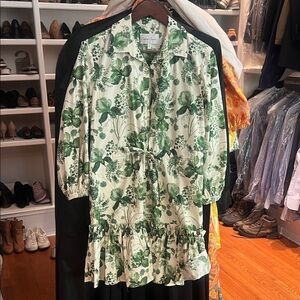 Cara Cara Green Floral Mini Dress
